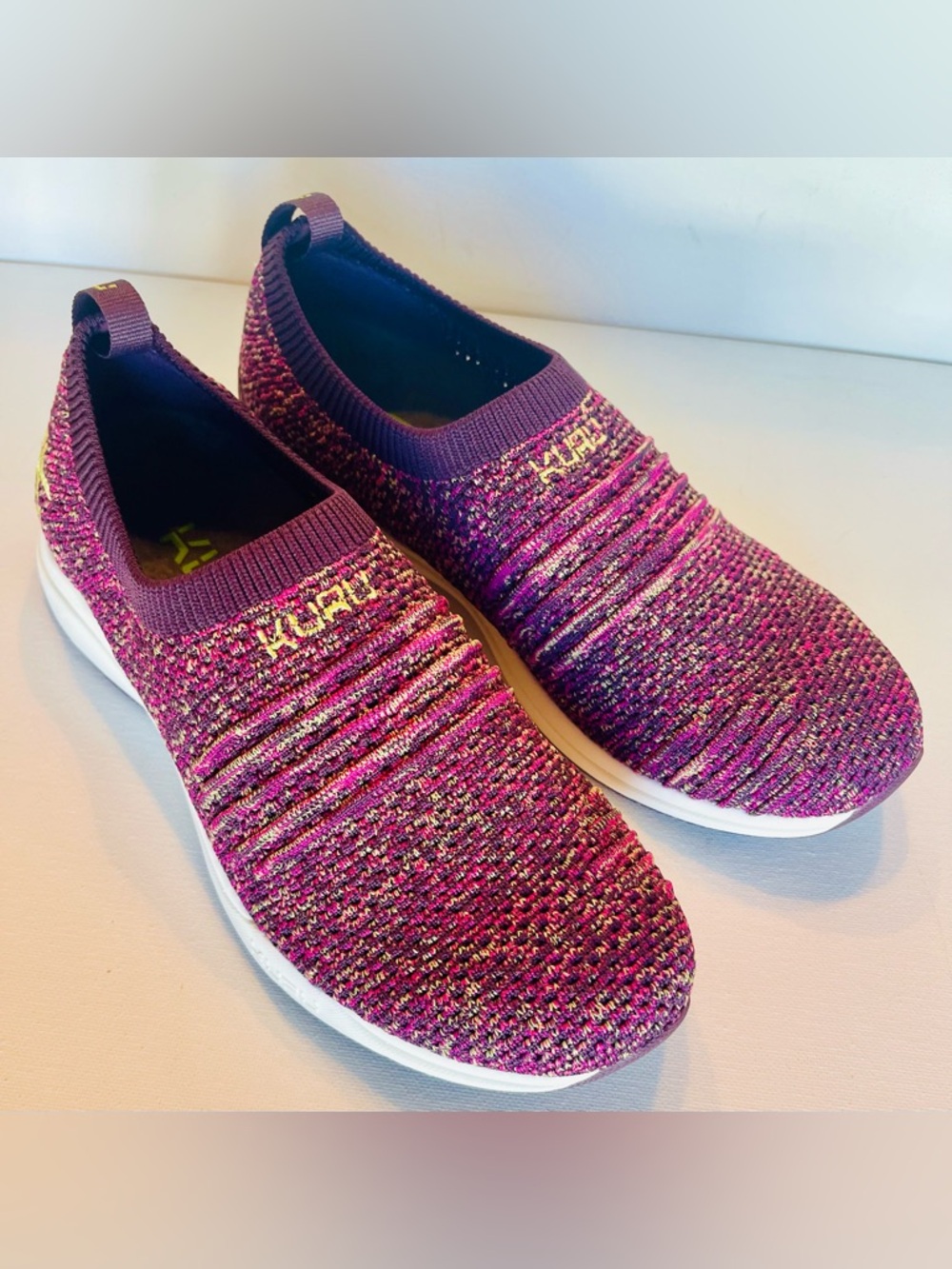 KURU STRIDE NOVA KNIT KURUCLOUD FOAM SLIP ON WOMENS SIZE 7.5 PURPLE CONFETTI - Picture 10 of 17
